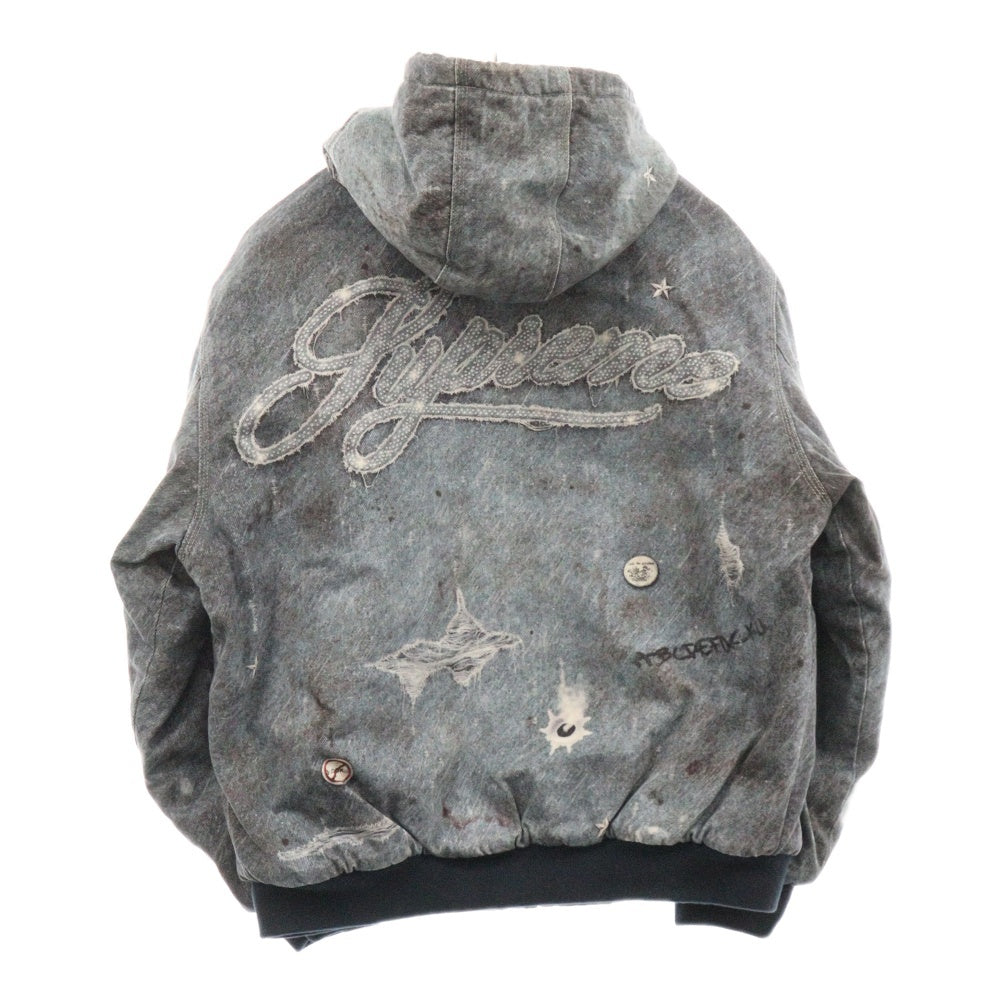 SUPREME(シュプリーム) 24AW HJR Trompe Loeil Hooded Work Jacket トロンプルイユ フーデッドワークジャケット ブルー