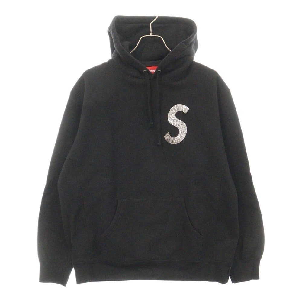 SUPREME(シュプリーム) 21SS Swarovski S Logo Hooded Sweatshirt スワロフスキー Sロゴ プルオーバーフーディーパーカー ブラック