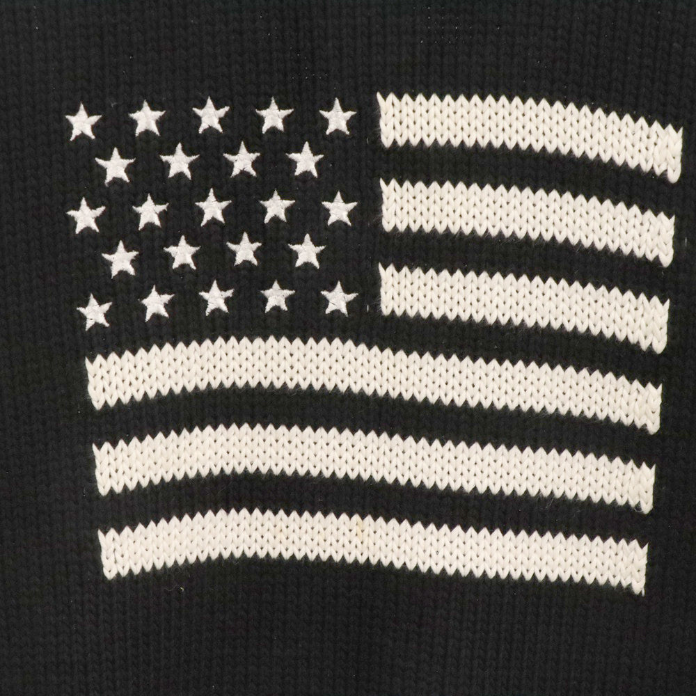 1017 ALYX 9SM(アリクス) ALLEGIANCE SWEATER 星条旗 アメリカ クルーネックニットセーター ブラック