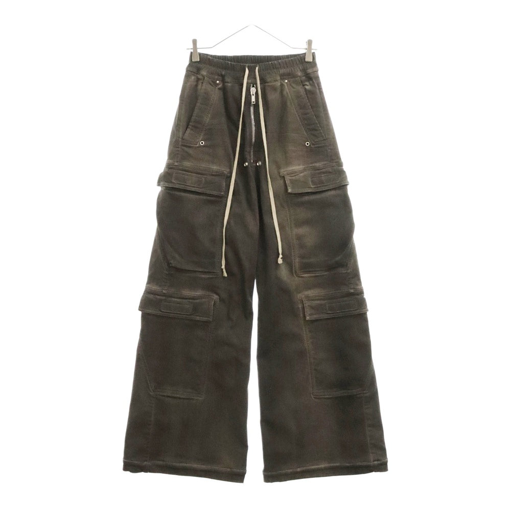 Rick Owens(リックオウエンス) 23SS DOUBLE CARGO JUMBO BELAS ダブルカーゴジャンボベラ ワイドデニムパンツ RR01C4308-SDK グレー