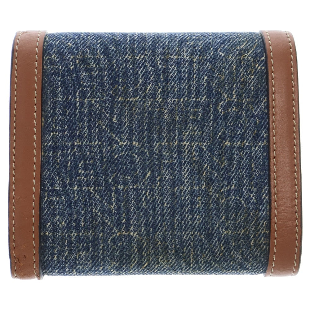 CELINE(セリーヌ) トリオンフ スモールデニムレザーウォレット 財布 ネイビー 10D782EUJ.07AT