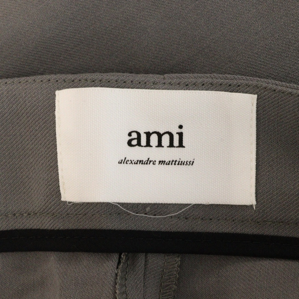 AMI Alexandre Mattiussi(アミアレクサンドルマテュッシ) 23AW Wide Fit Trousers With Floating Panels フローティングパネルワイドパンツ HTR407 VI0007 グレー