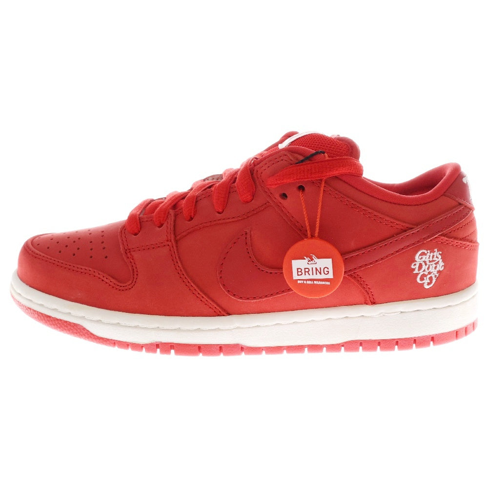 NIKE SB(ナイキエスビー) ×Girls Don't Cry SB DUNK LOW PRO QS BQ6832-600 ガールズ ドント クライ ダンク ローカットスニーカー レッド US7.5/25.5cm