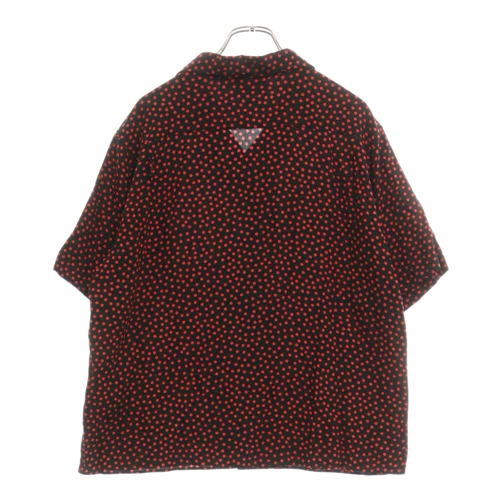 CELINE(セリーヌ) 20SS ドット柄 オープンカラー レーヨン半袖シャツ 2C036962H ブラック レッド