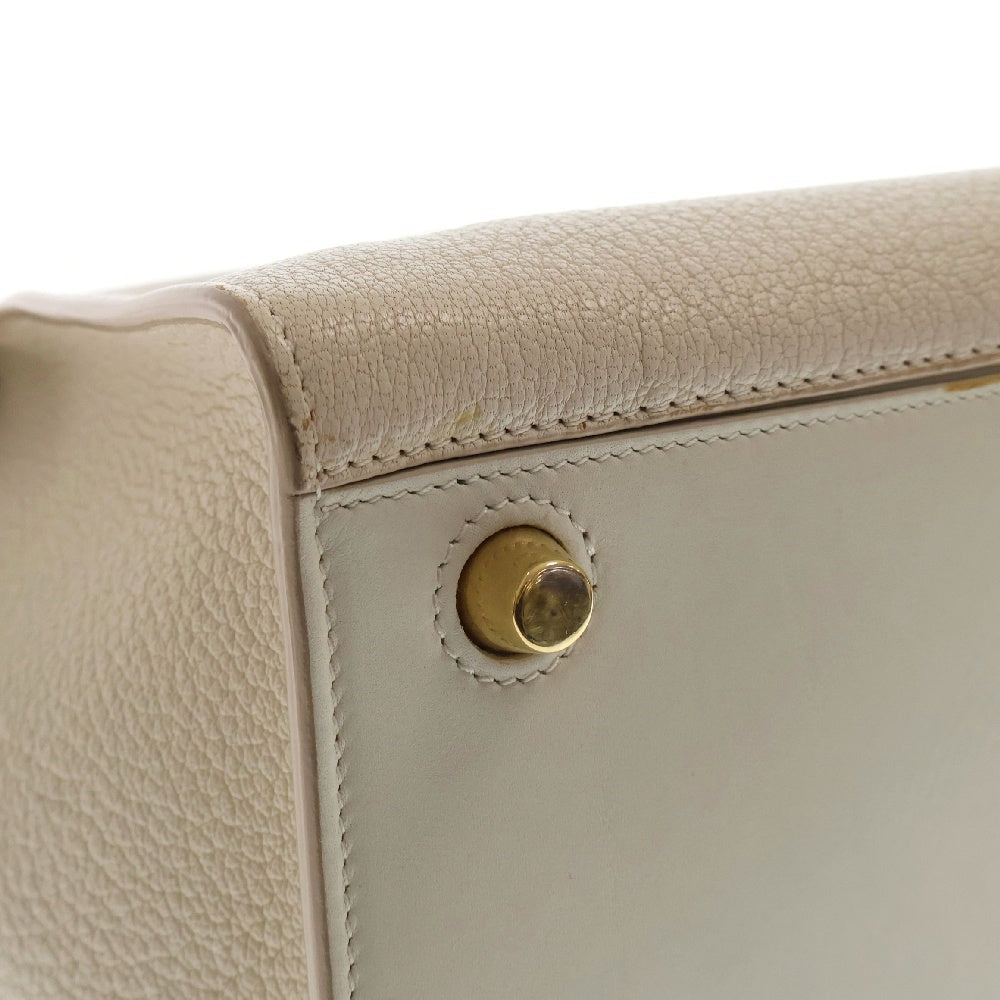 CELINE(セリーヌ) RING SMALL 176203 リングスモール ハンドバッグ バッグ レザー ホワイト レディース