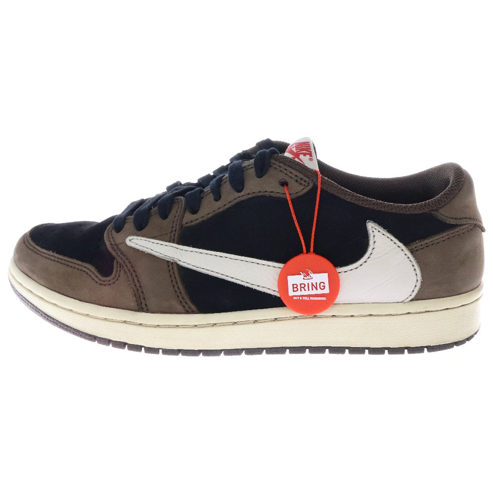 NIKE(ナイキ) ×TRAVIS SCOTT AIR JORDAN 1 LOW OG SP-T CQ4277-001 トラビス スコット エアジョーダン1 ローカットスニーカー シューズ ブラウン/ブラック US8.5/26.5cm