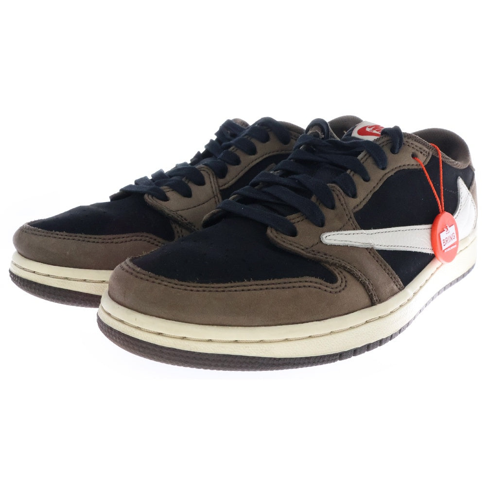 NIKE(ナイキ) ×TRAVIS SCOTT AIR JORDAN 1 LOW OG SP-T CQ4277-001 トラビス スコット エアジョーダン1 ローカットスニーカー シューズ ブラウン/ブラック US8.5/26.5cm