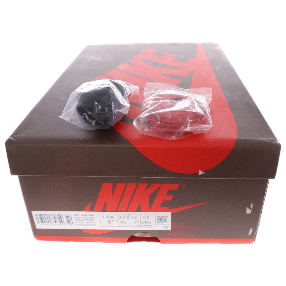NIKE(ナイキ) ×TRAVIS SCOTT AIR JORDAN 1 LOW OG SP-T CQ4277-001 トラビス スコット エアジョーダン1 ローカットスニーカー シューズ ブラウン/ブラック US8.5/26.5cm