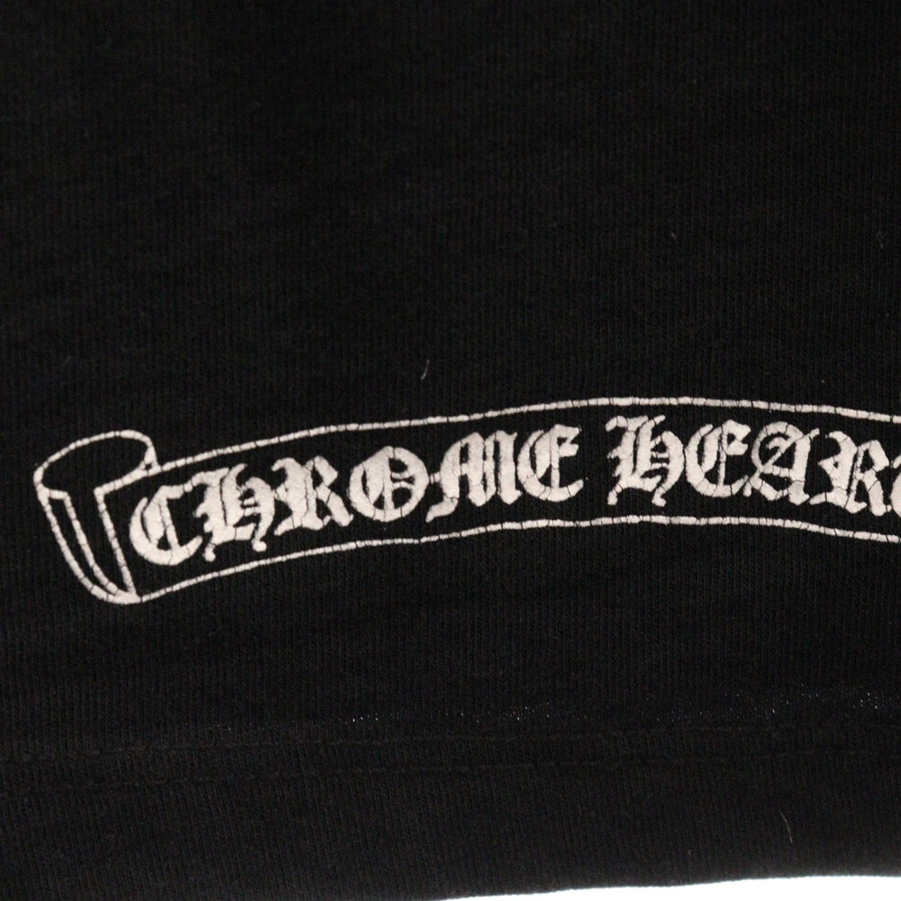 CHROME HEARTS(クロムハーツ) CH POLO L/S BSフレア ブラックロジウムボタン RS3プリント 長袖ポロシャツ ロングスリーブカットソー ブラック