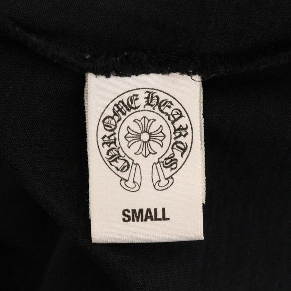 CHROME HEARTS(クロムハーツ) CH POLO L/S BSフレア ブラックロジウムボタン RS3プリント 長袖ポロシャツ ロングスリーブカットソー ブラック