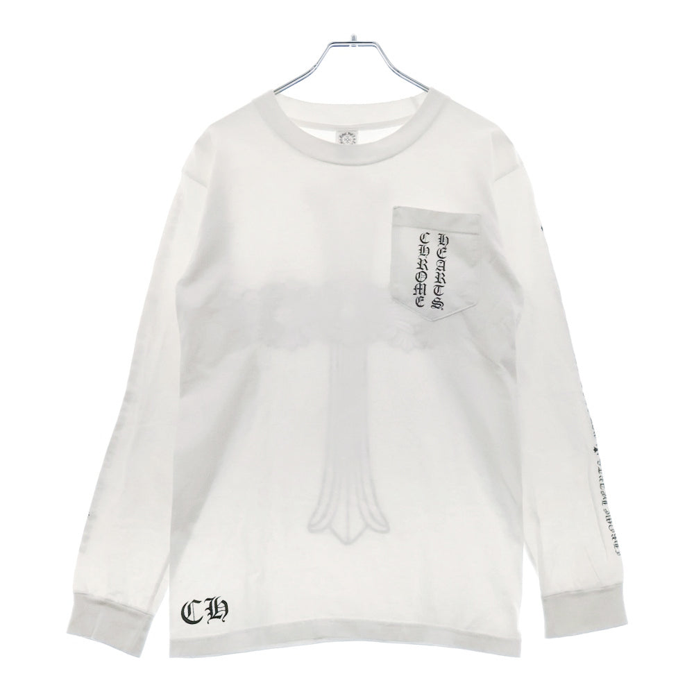 CHROME HEARTS(クロムハーツ) OLD Made in Hollywood L/S Tee オールド バッククロス メイドインハリウッド 長袖Tシャツ ロングスリーブカットソー ホワイト