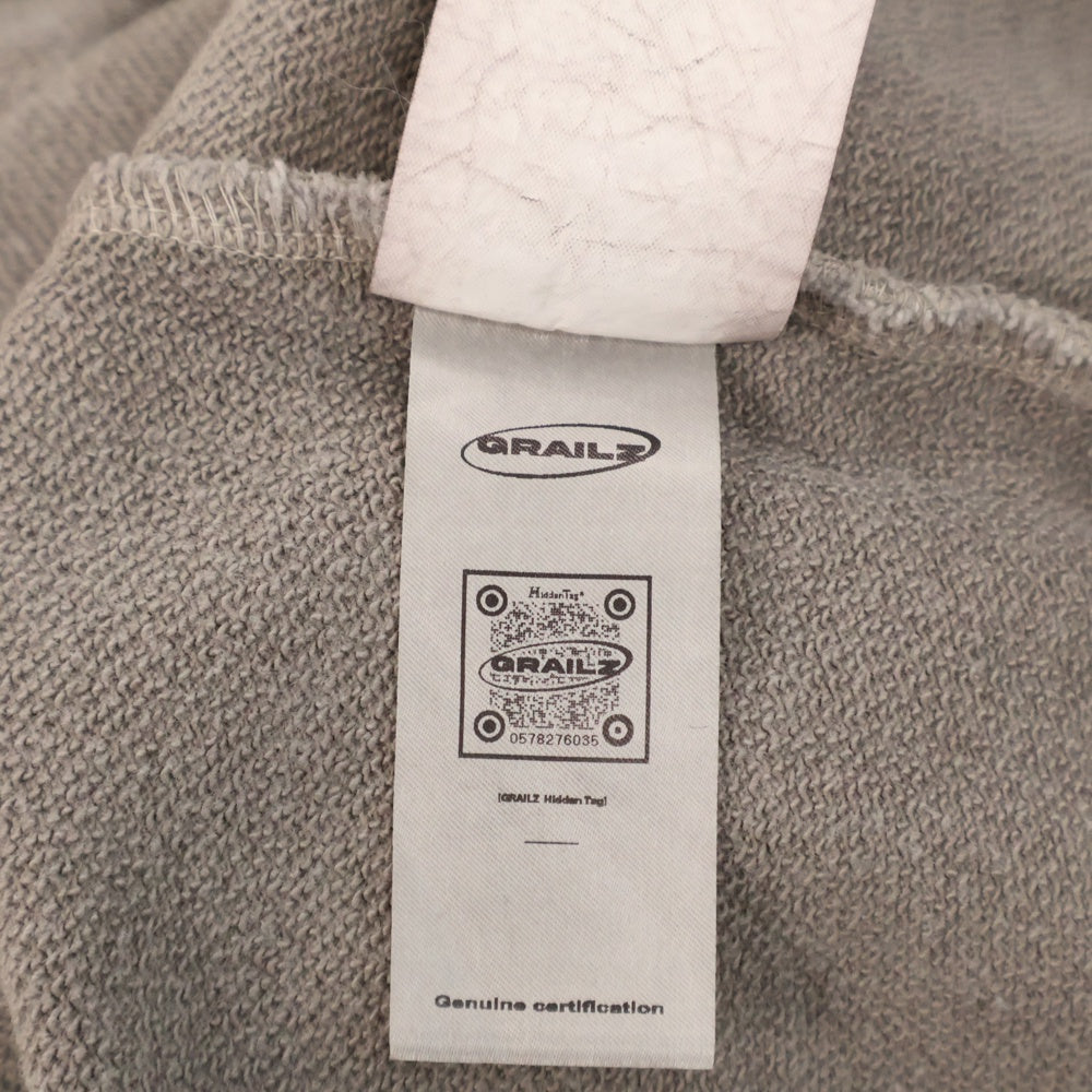 GRAILZ(グレイルズ) 23SS P. DYED STREAMLINE SWEAT ピグメントダイロゴスウェットトレーナー GR23SSMM01 ライトグレー