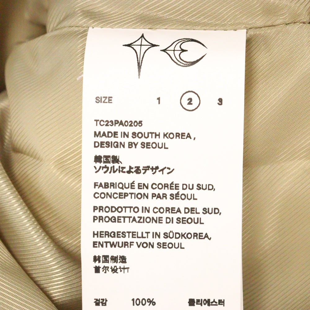 THUG CLUB(サグクラブ) 23AW Cave Goose Down Vest ケーブグースダウンベスト TC23PA02 ベージュ