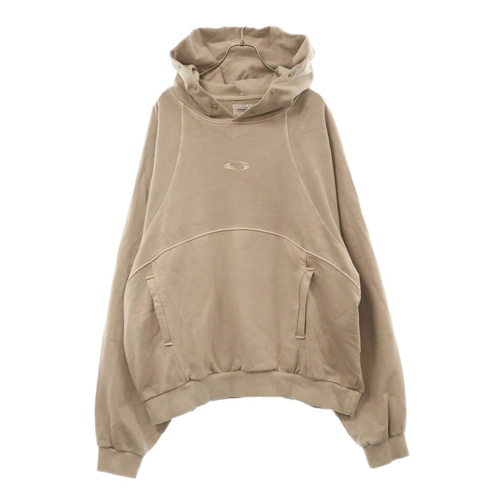 GRAILZ(グレイルズ) 23SS P. DYED STREAMLINE HOODIE ピグメントダイロゴプルオーバーフーディパーカー GR23SSMH02 トープ/ベージュ