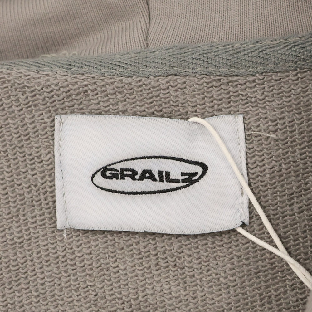 GRAILZ(グレイルズ) 23SS OVAL LOGO HOODIE オーバルロゴプルオーバーフーディーパーカー GR23SSMH01 グレー