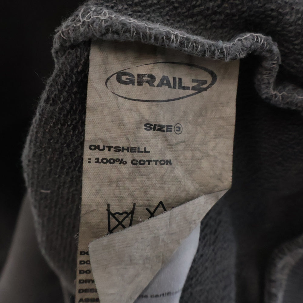 GRAILZ(グレイルズ) 23SS P. DYED STREAMLINE SWEAT ピグメントダイロゴスウェットトレーナー GR23SSMM01 ピグメントブラック