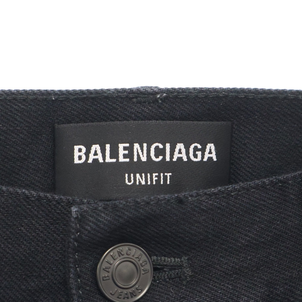 BALENCIAGA(バレンシアガ) Over Fit Denim Jeans オーバーフィットダメージ加工デニムパンツ 697825 TBP47 ブラック