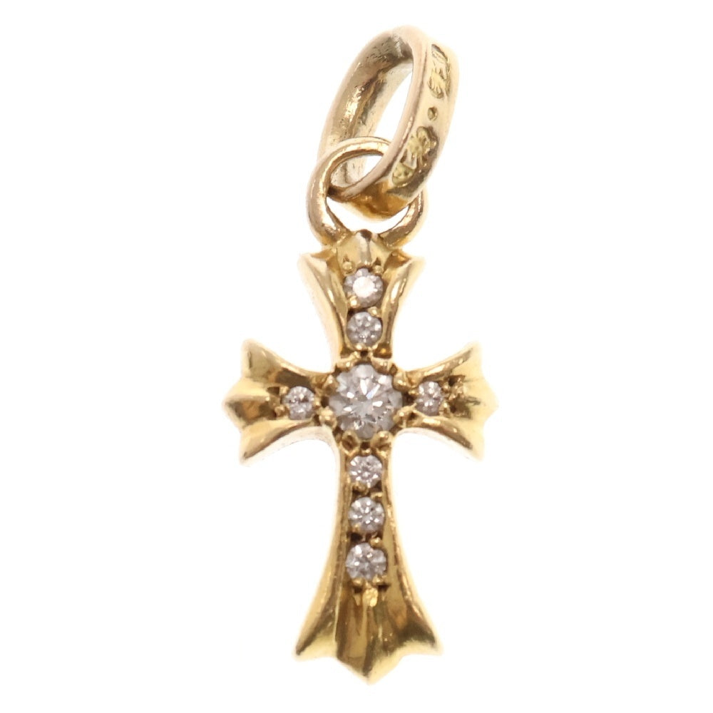 CHROME HEARTS(クロムハーツ) 22K CRS BBYFAT P/DIA ベイビーファットクロス PAVEダイヤ ペンダントトップ ゴールド BCA035