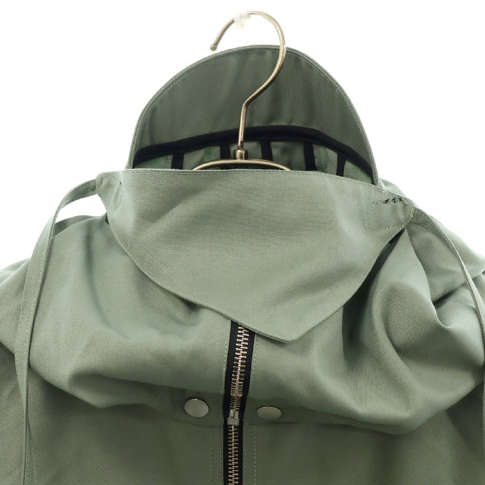 FFFPOSTALSERVICE(トリプルエフポスタルサービス) PARACHUTE CROPPED JACKET TOKYO GREEN フェイスマスクフード パラシュートクロップドジャケット グリーン