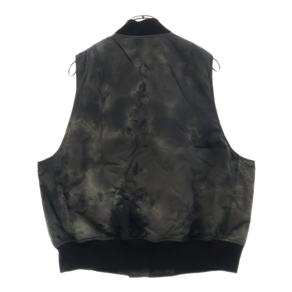 FFFPOSTALSERVICE(トリプルエフポスタルサービス) MA-1 BOMBER VEST ガーメントダイウォッシュドボンバーベスト ブラック/グレー