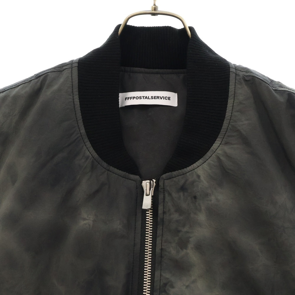 FFFPOSTALSERVICE(トリプルエフポスタルサービス) MA-1 BOMBER VEST ガーメントダイウォッシュドボンバーベスト ブラック/グレー
