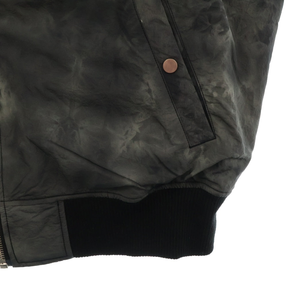 FFFPOSTALSERVICE(トリプルエフポスタルサービス) MA-1 BOMBER VEST ガーメントダイウォッシュドボンバーベスト ブラック/グレー