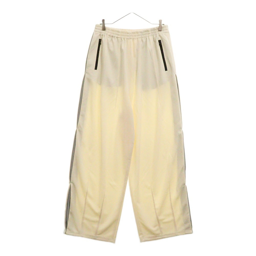 FFFPOSTALSERVICE(トリプルエフポスタルサービス) TRACK PANTS リップストップ切替ワイドトラックパンツ クリーム