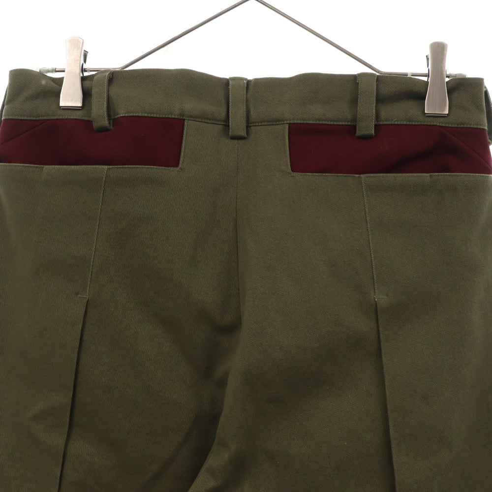cmmawear(コマウェア) Calathea Curved Seam Trousers カラテアカーブドトラウザーズワークパンツ カーキ