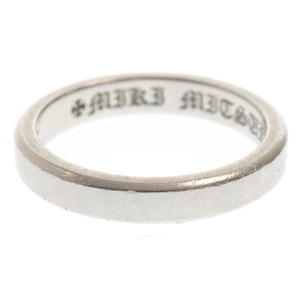 CHROME HEARTS(クロムハーツ) PLAT WEDDING BAND RING FLAT フラットウエディングバンド プラチナリング 12号 ※イニシャル刻印有り