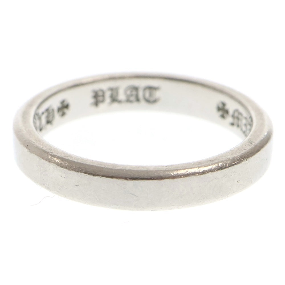CHROME HEARTS(クロムハーツ) PLAT WEDDING BAND RING FLAT フラットウエディングバンド プラチナリング 12号 ※イニシャル刻印有り