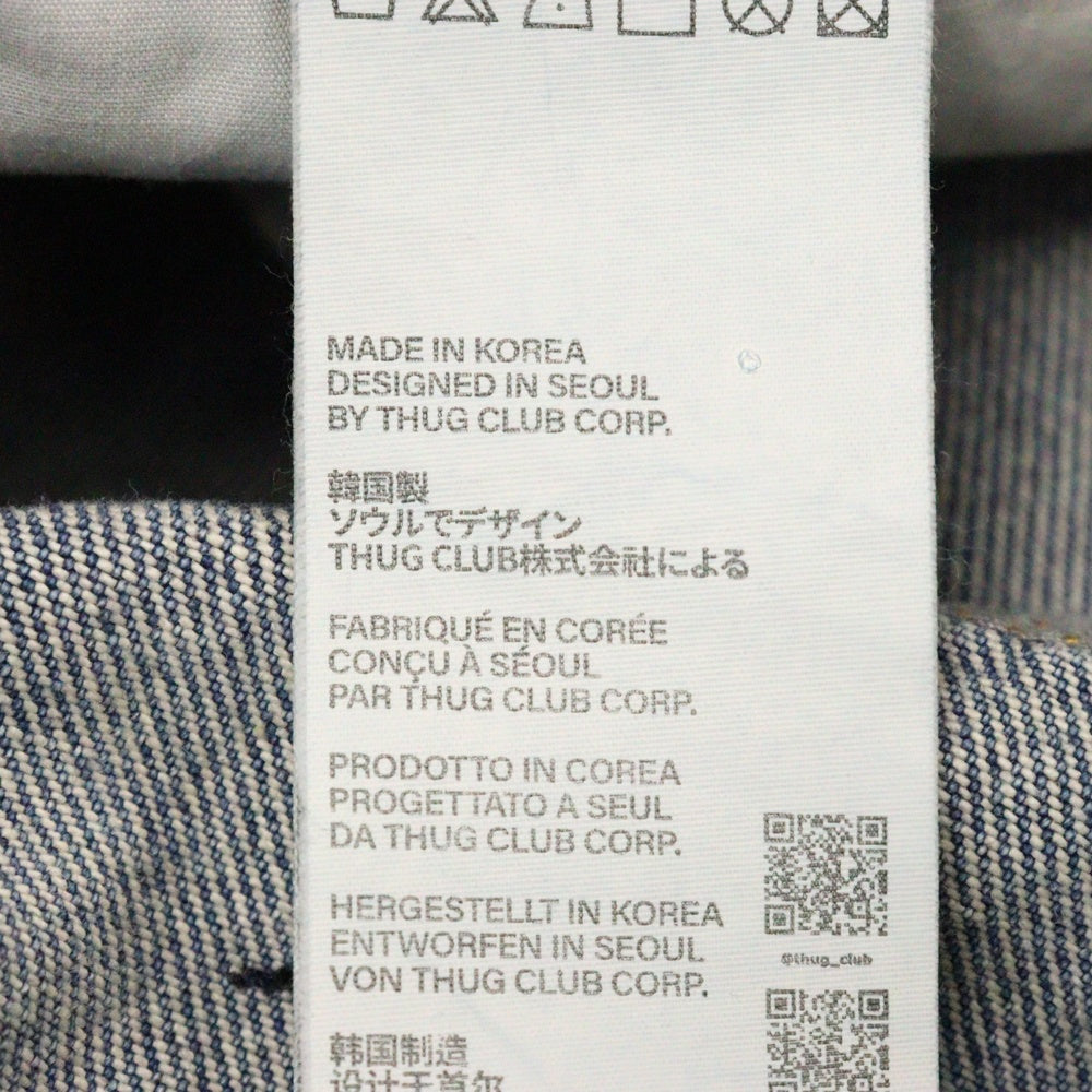 THUG CLUB(サグクラブ) CHIMERA PANTS TC24PT2003 キメラ バギーデニムパンツ インディゴ