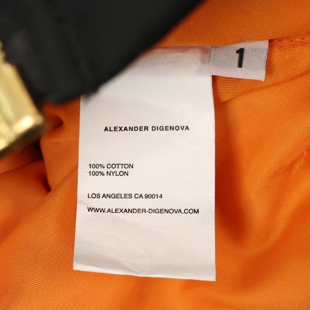 ALEXANDER DIGENOVA(アレキサンダーディジェノバ) 24AW DOUBLE LAYER BOMBER MA-1 ダブルレイヤードボンバージャケット リバーシブルジャケット ブラック/オレンジ