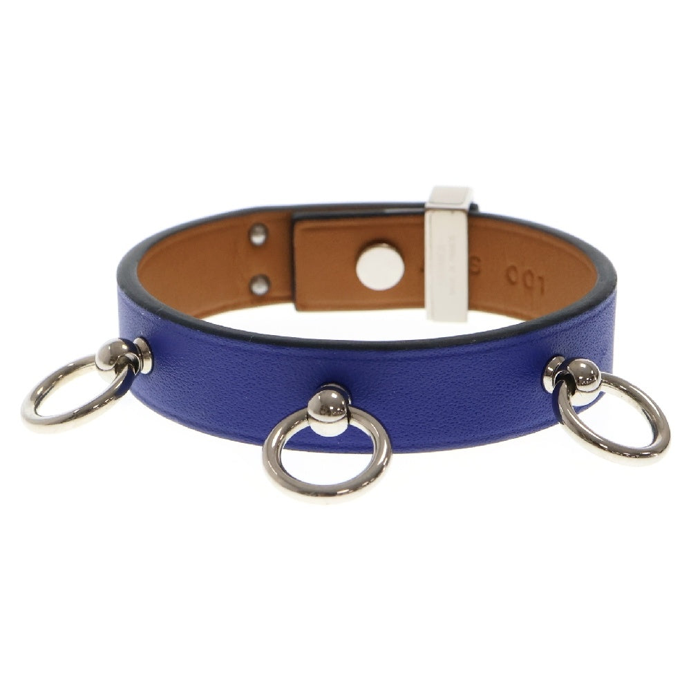 HERMES(エルメス) Mini Dog ミニドッグ レザーブレスレット A刻印 ブルー レディース