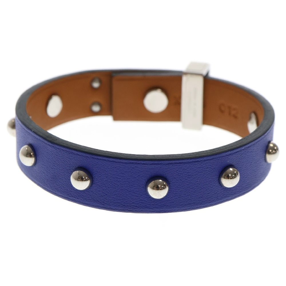 HERMES(エルメス) Mini Dog ミニドッグ レザーブレスレット X刻印 ブルー レディース