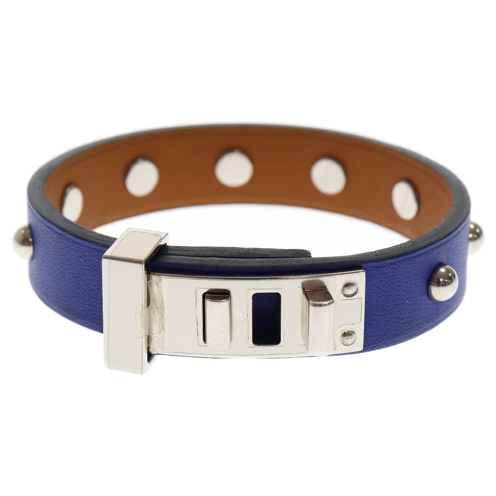 HERMES(エルメス) Mini Dog ミニドッグ レザーブレスレット X刻印 ブルー レディース