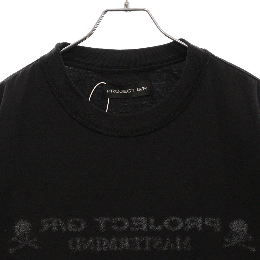PROJECT G/R(プロジェクトジーアール) 25SS×mastermind JAPAN INSIDE OUT T-SHIRTS マスターマインドジャパン インサイドアウトロゴ半袖Tシャツ PG25SSMJ01 ブラック