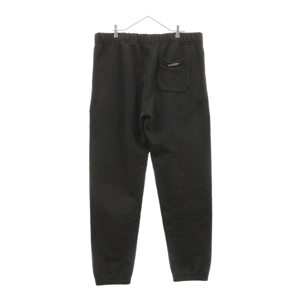 CHROME HEARTS(クロムハーツ) GRP Y NOT SWEAT PANTS ワイノット セメタリークロスレザーパッチ付きスウェットパンツ ブラック