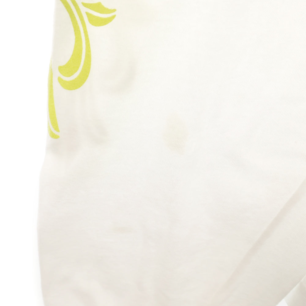 CHROME HEARTS(クロムハーツ) Yellow Made In Hollywood LS Tee 英字プリント クルーネック 長袖Tシャツ ロングスリーブカットソー ホワイト