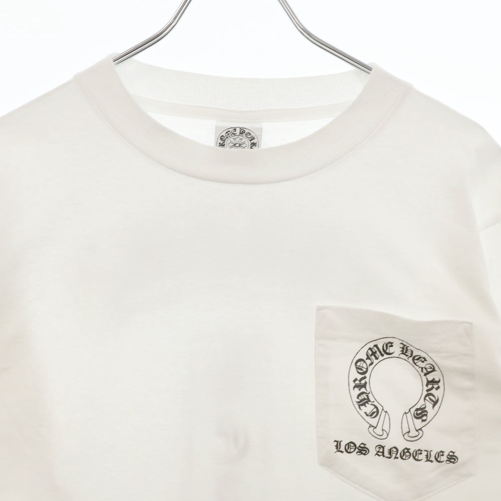 CHROME HEARTS(クロムハーツ) OLD Los Angeles T BAR オールド ロサンゼルス Tバープリント 長袖Tシャツ ロングスリーブカットソー ホワイト