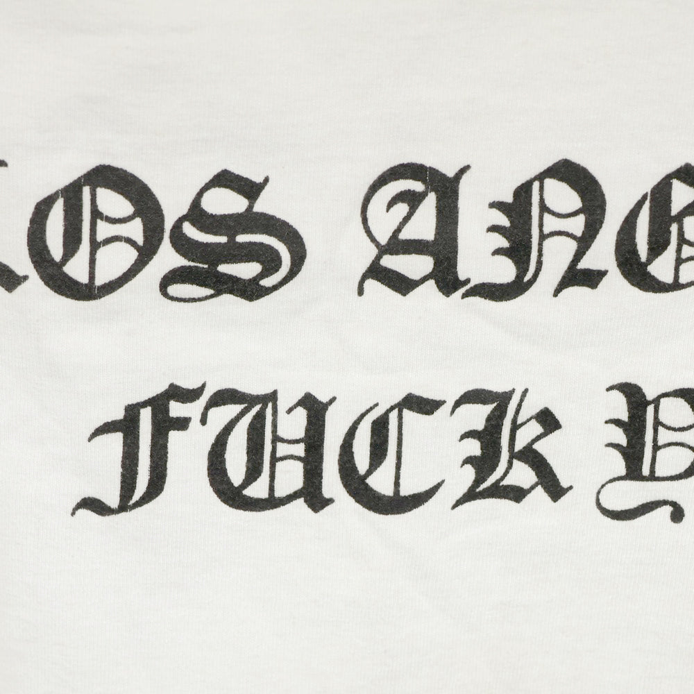 CHROME HEARTS(クロムハーツ) OLD Los Angeles T BAR オールド ロサンゼルス Tバープリント 長袖Tシャツ ロングスリーブカットソー ホワイト