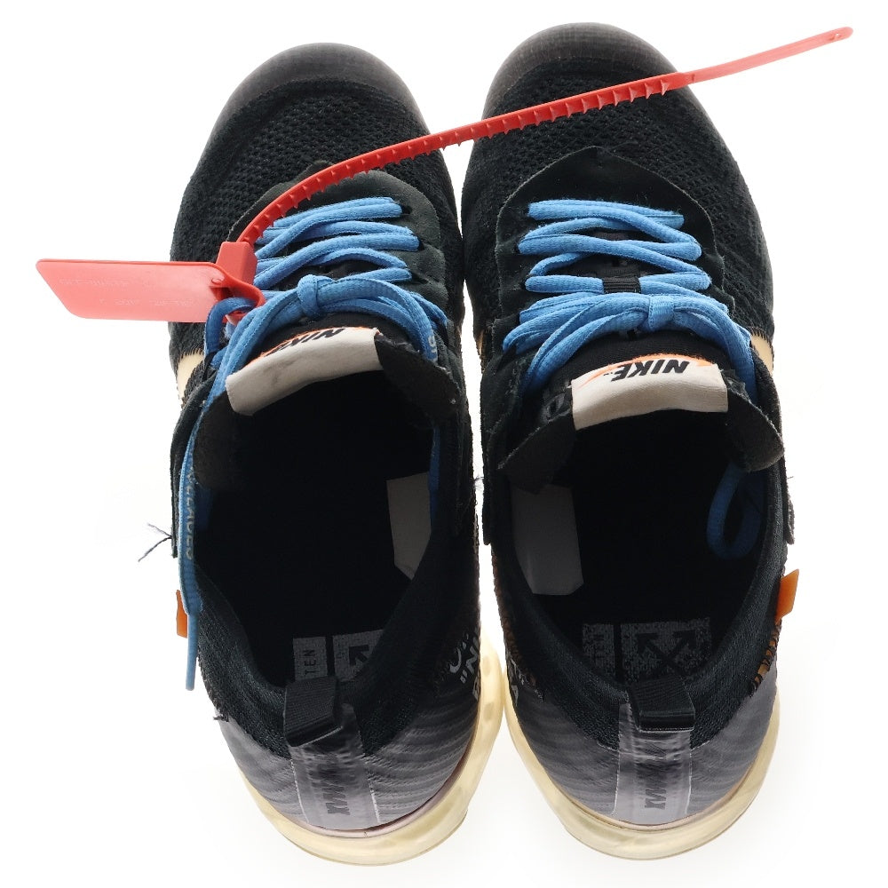 NIKE(ナイキ) × OFF-WHITE THE 10 AIR VAPORMAX FK オフホワイト ザテン エアヴェイパーマックス フライニット ローカットスニーカー ブラック US9/27.0cm AA3831-002
