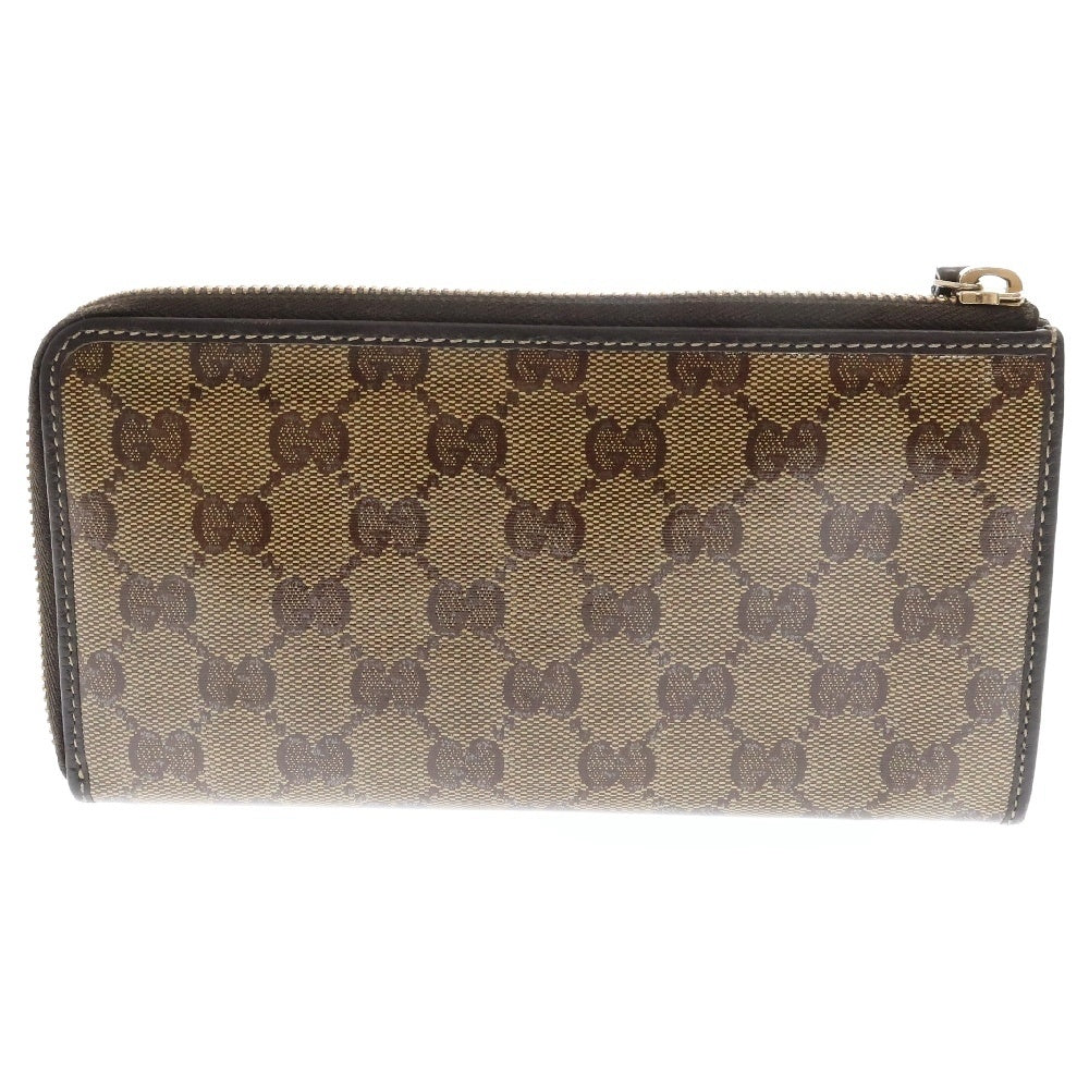 GUCCI(グッチ) GGクリスタル ラウンドファスナー 長財布 332747-525040 ブラウン