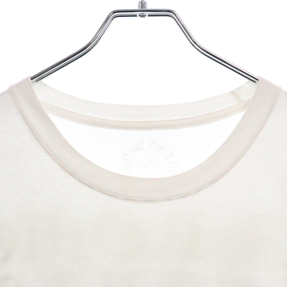 CHROME HEARTS(クロムハーツ) CH L S 1 バック英字ロゴプリント 長袖Tシャツ ロングスリーブカットソー ホワイト