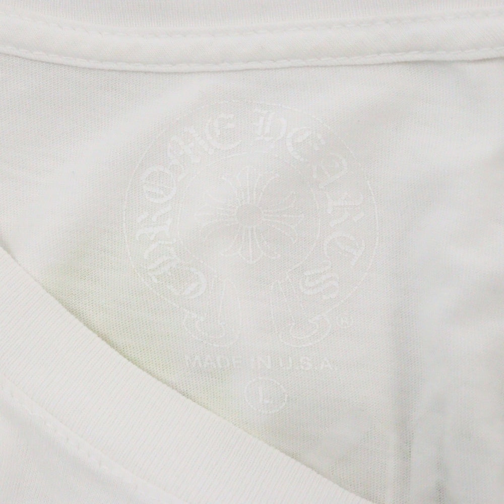 CHROME HEARTS(クロムハーツ) CH L S 1 バック英字ロゴプリント 長袖Tシャツ ロングスリーブカットソー ホワイト