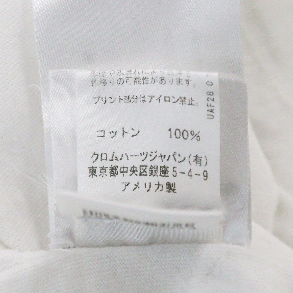 CHROME HEARTS(クロムハーツ) CH L S 1 バック英字ロゴプリント 長袖Tシャツ ロングスリーブカットソー ホワイト