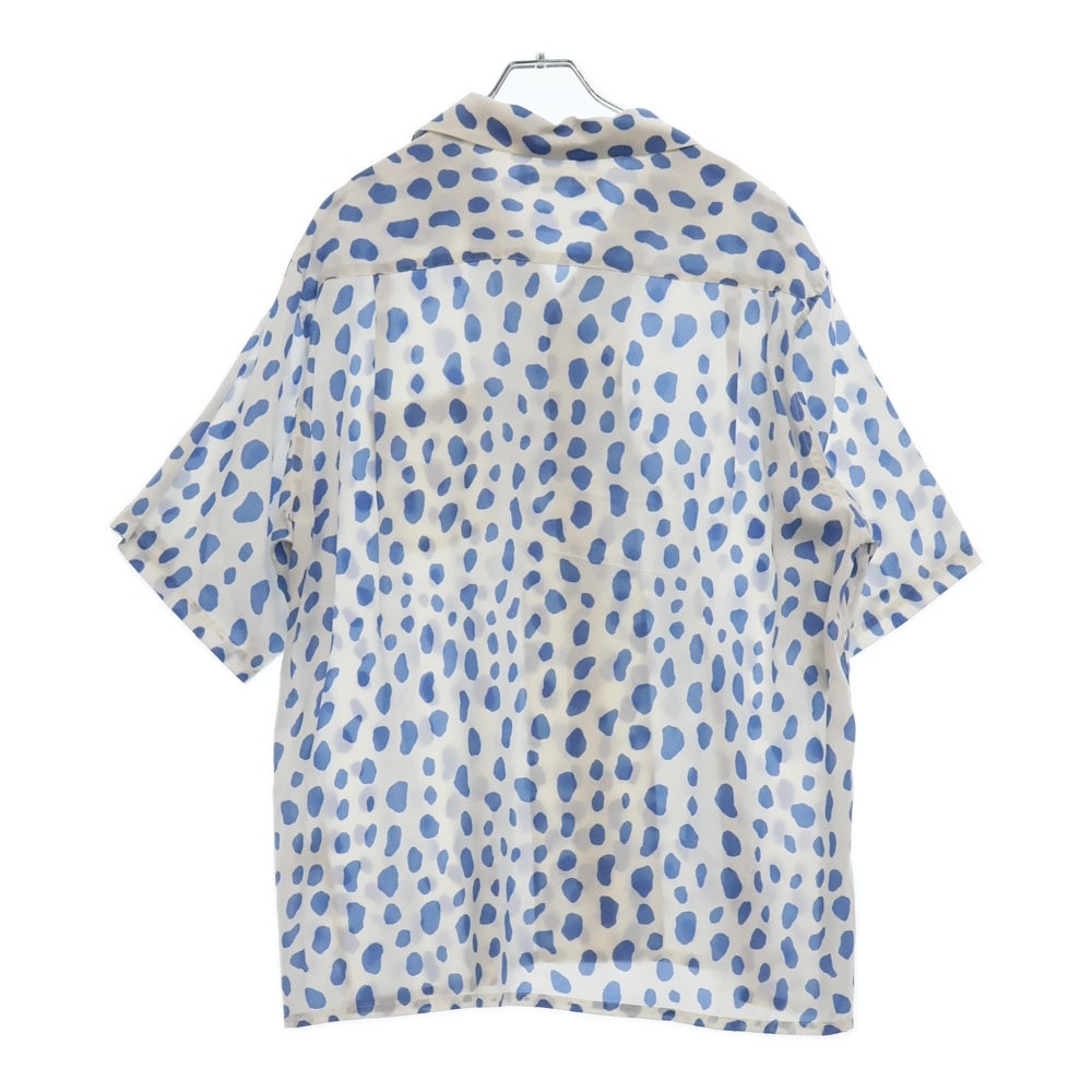 WACKO MARIA(ワコマリア) 24SS LEOPARD HAWAIIAN SHIRT TYPE-2 レオパード柄ハワイアン半袖シャツ 24SS-WMS-HI02 ホワイト/ブルー