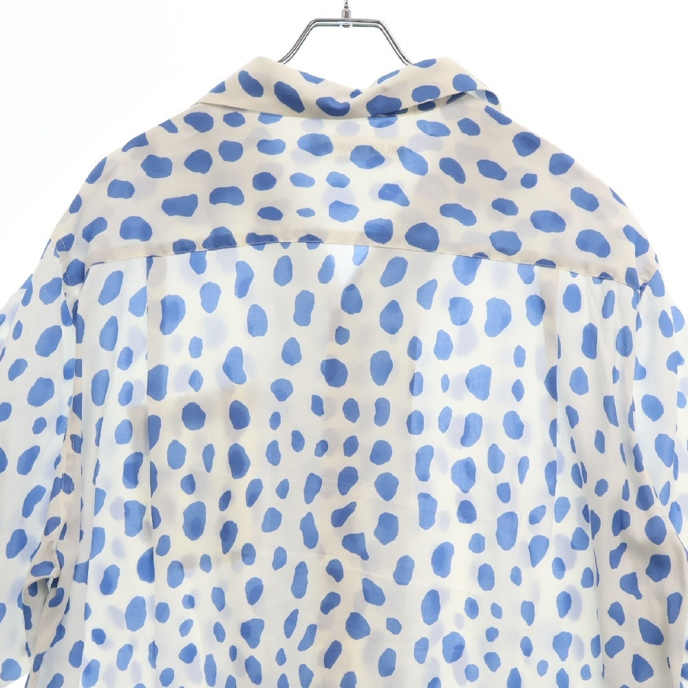 WACKO MARIA(ワコマリア) 24SS LEOPARD HAWAIIAN SHIRT TYPE-2 レオパード柄ハワイアン半袖シャツ 24SS-WMS-HI02 ホワイト/ブルー