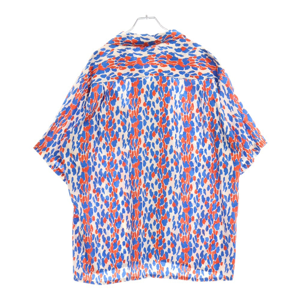 WACKO MARIA(ワコマリア) 22AW×MR.BROTHERS CUT CLUB HAWAIIAN SHIRT ミスターブラザーズ・カットクラブ レオパード柄ハワイアン半袖シャツ ホワイト/レッド/ブルー