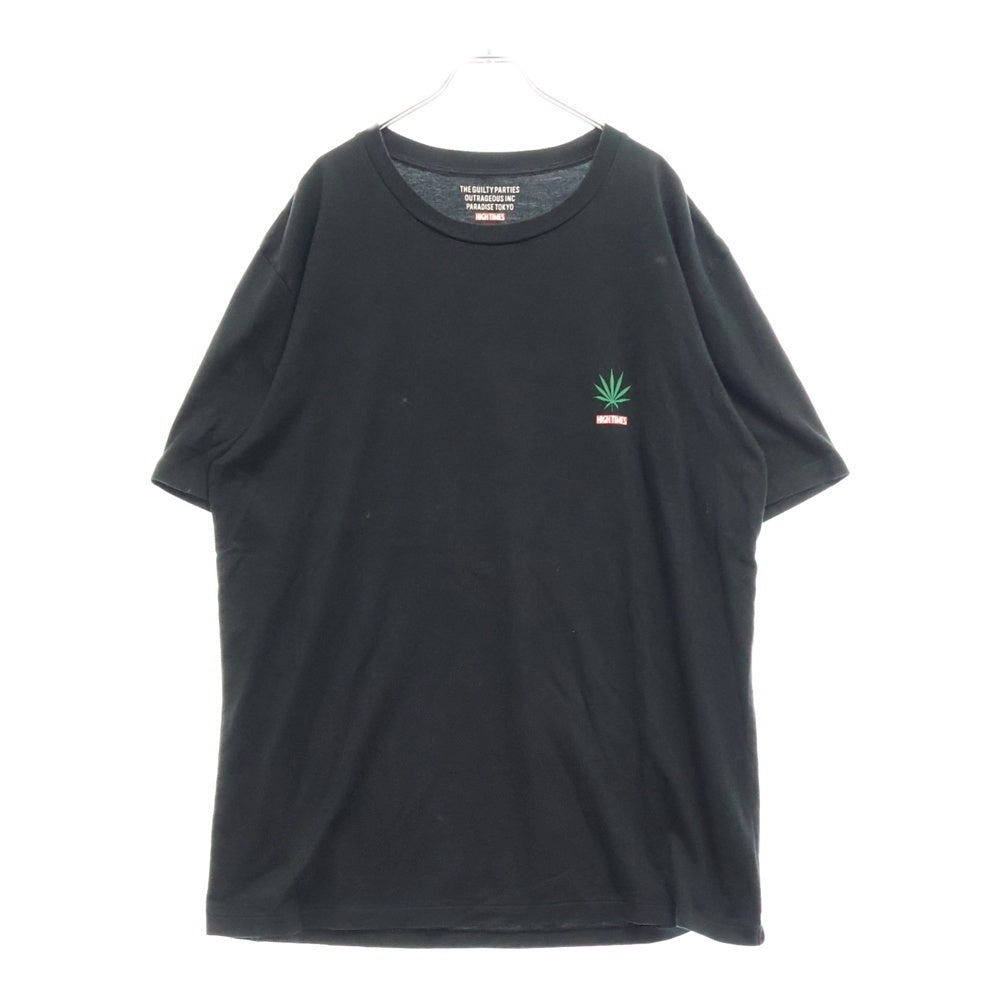 WACKO MARIA(ワコマリア) ×HIGH TIMES PACK TEE ハイタイムズ ロゴパック半袖Tシャツ カットソー ブラック
