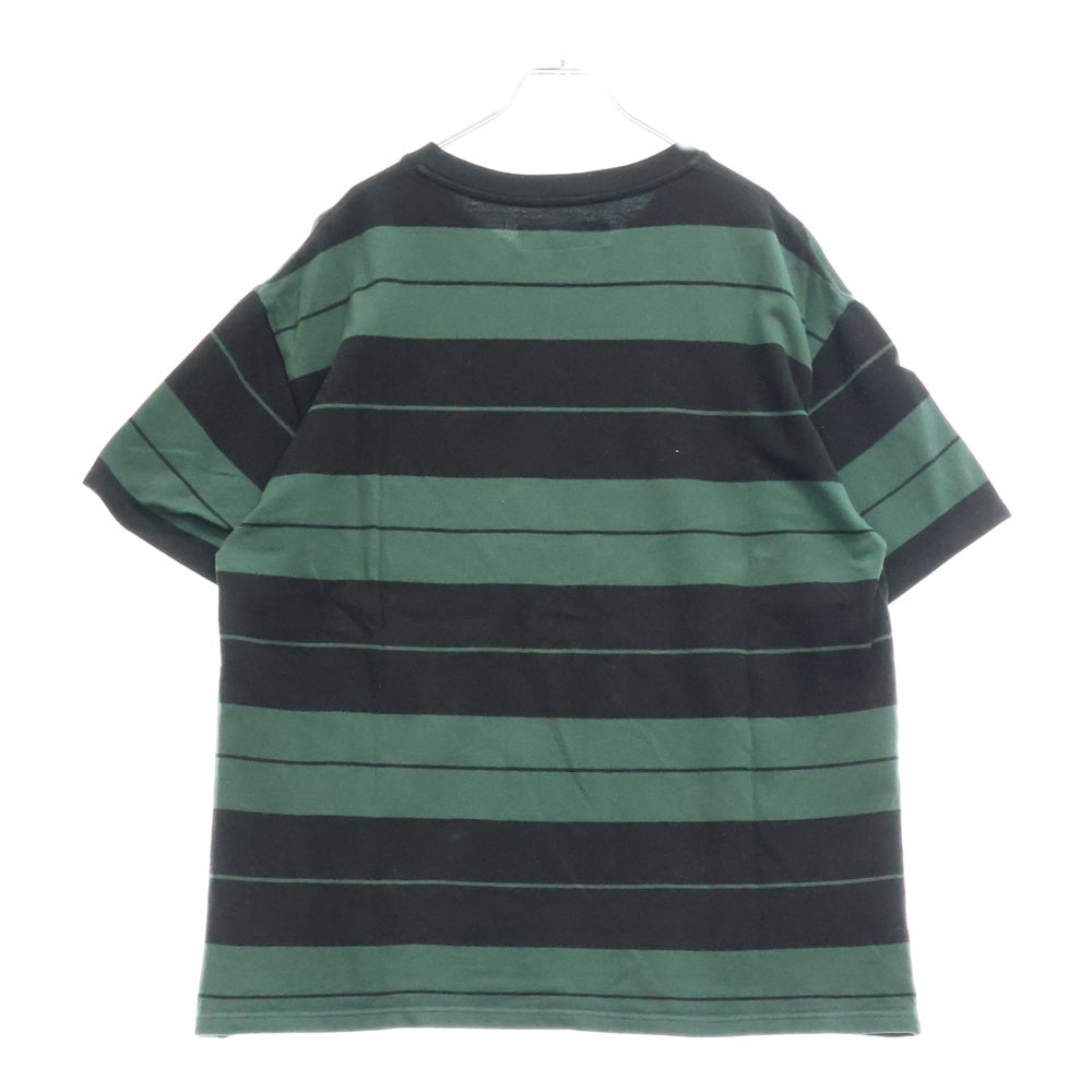 WACKO MARIA(ワコマリア) 23SS STRIPED T-SHIRT ストライプポケット半袖Tシャツ カットソー 23SS-WMS-SS01 グリーン/ブラック